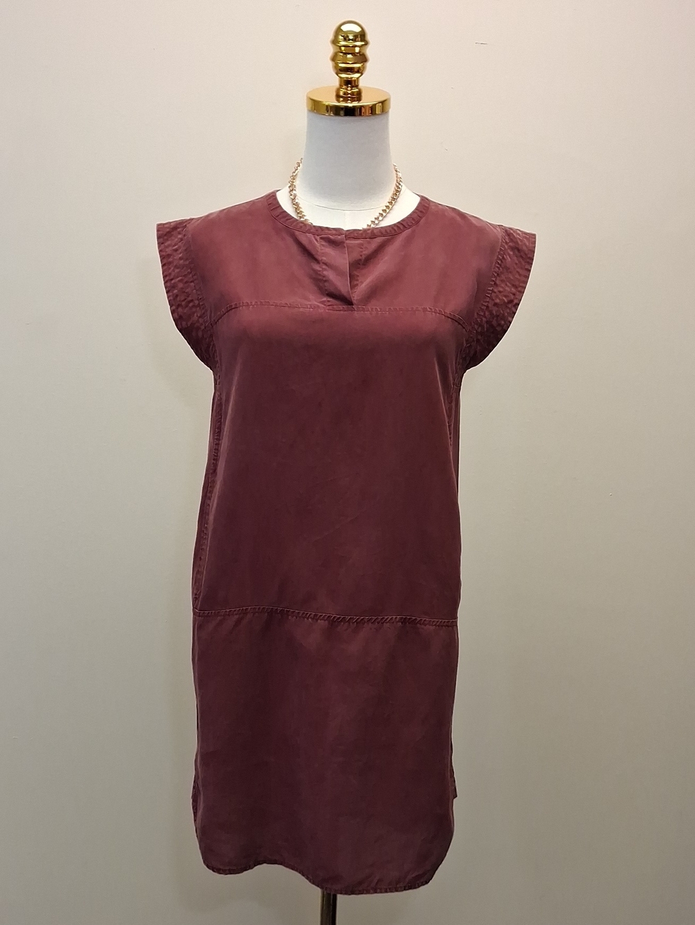 LOFT Mauve Lyocell Cap Sleeve Tunic Top XXSP